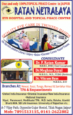 Ratan Natralaya Eye Hospital Ad
