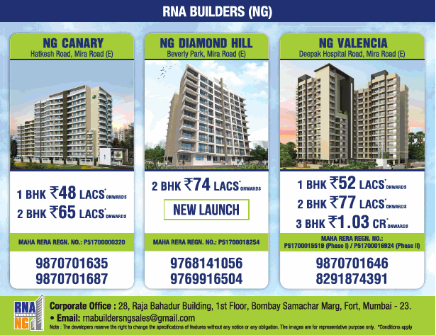 Rna Builders 1 Bhk 48 Lacs 2 Bhk 65 Lacs Ad in Times of India Mumbai ...