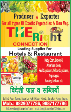 The Right Connection Leading Supplier For Hotels And Rstaurant Ad
