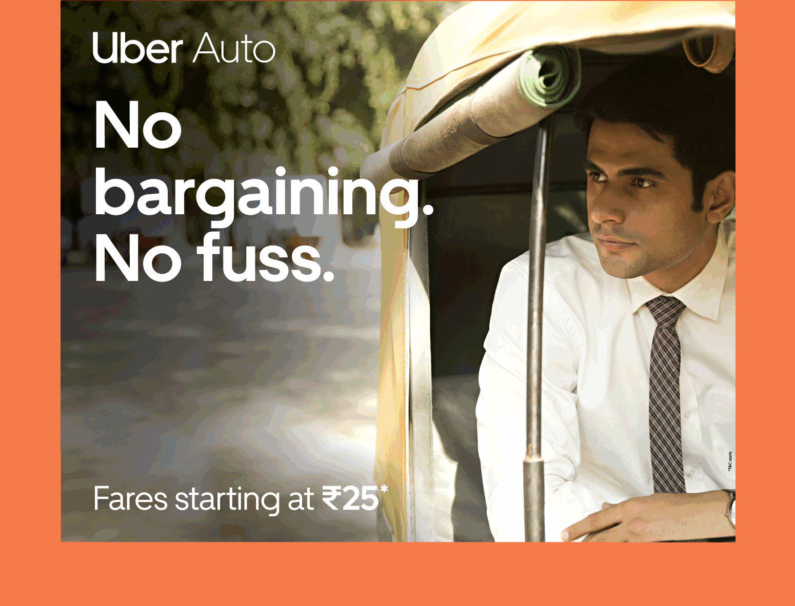Uber Auto No Bargaining No Fuss Ad in Times of India Chennai