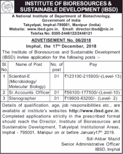 insitute-of-bioresources-and-sustainable-development-requires-sr-accounts-officer-stenographer-ad-times-of-india-delhi-18-12-2018.png