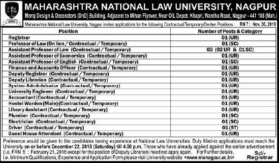 maharashtra-national-law-university-nagpur-recruitment-for-registrar-professor-ad-times-of-india-bangalore-04-12-2018.png