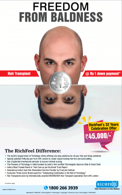 richfeel-freedom-from-baldness-32-year-celebration-offer-rs-45000-ad-times-of-india-bangalore-06-12-2018.png