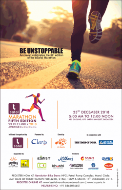 safal-marathon-fifth-edition-23-december-2018-ad-times-of-india-ahmedabad-07-12-2018.png