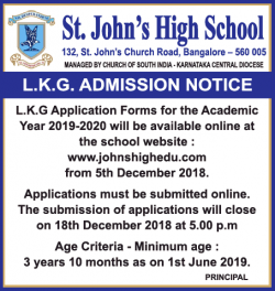 st-johns-high-school-lkg-admission-notice-ad-times-of-india-bangalore-05-12-2018.png