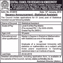 central-council-for-research-in-homoeopathy-requires-statistical-assistant-ad-times-of-india-delhi-12-01-2019.png