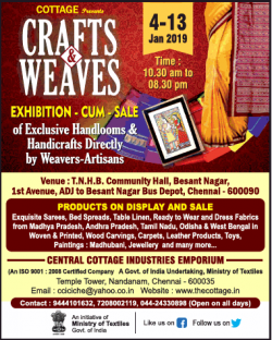 cottage-presents-crafts-and-weaves-exhibition-cum-sale-ad-times-of-india-chennai-04-01-2019.png