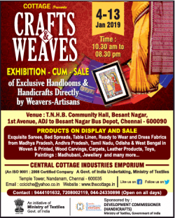 cottage-presents-crafts-and-weaves-exhibition-cum-sale-ad-times-of-india-chennai-06-01-2019.png