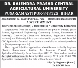 dr-rajendra-prasad-central-agricultural-university-required-deans-director-ad-times-of-india-mumbai-30-12-2018.png