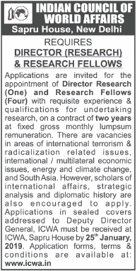 indian-council-of-world-affairs-requires-director-research-and-research-fellows-ad-times-of-india-delhi-06-01-2019.png