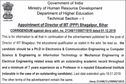 ministry-of-human-resource-development-appointment-of-director-of-iiit-ppp-bhagalpur-bihar-ad-times-of-india-delhi-29-12-2018.png