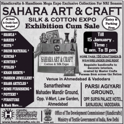 sahara-art-nd-craft-silk-and-cotton-expo-exhibition-cum-sale-ad-times-of-india-ahmedabad-13-01-2019.png
