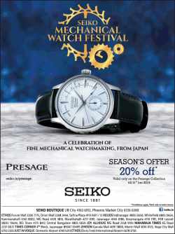 seiko-watches-season-offer-20%-off-mechanical-watch-festival-ad-times-of-india-bangalore-04-01-2019.png