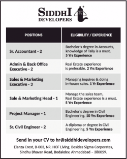 siddhi-developers-requires-positions-sales-and-marketing-executive-ad-times-ascent-ahmedabad-02-01-2019.png