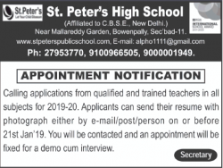 st-peters-high-school-requires-teachers-ad-times-ascent-hyderabad-09-01-2019.png