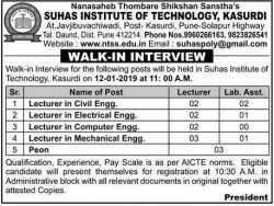 suhas-institute-of-technology-kasurdi-requires-lecturer-in-civil-engg-ad-sakal-pune-08-01-2019.jpg