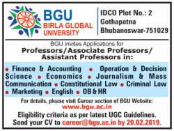 birla-global-university-requires-professor-ad-times-ascent-delhi-06-02-2019.png