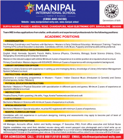 manipal-international-school-academic-positions-pre-primary-coordinator-ad-times-ascent-bangalore-06-01-2019.png