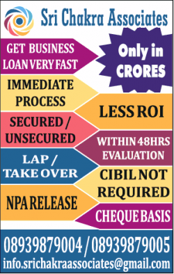 sri-chakra-associates-get-business-loans-only-in-crores-ad-times-of-india-mumbai-07-02-2019.png