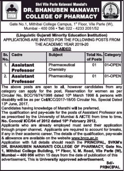 dr-bhanuben-nanavati-college-of-pharmacy-require-assistant-professor-ad-times-ascent-mumbai-13-03-2019.png