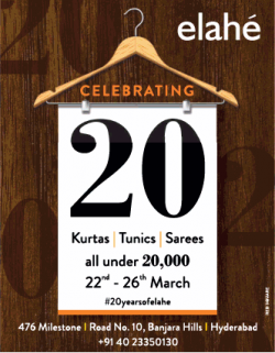 elahe-celebrating-20-kurtas-tunics-sarees-ad-hyderabad-times-22-03-2019.png