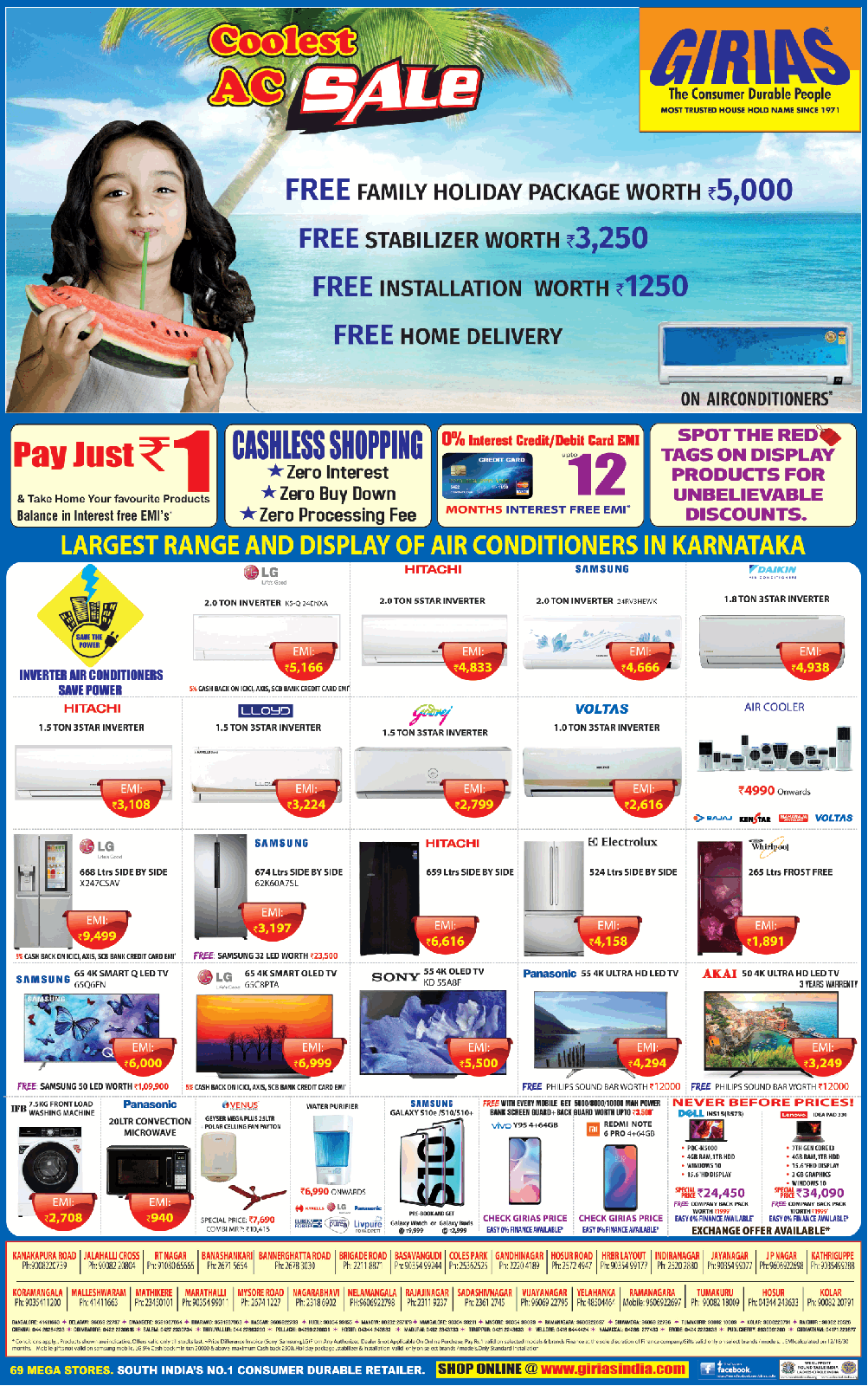 girias-collest-ac-sale-pay-just-rs-1-and-buy-anything-ad-bangalore-times-02-03-2019.png