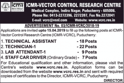 icmr-vector-control-research-centre-recruitment-for-technical-assistant-ad-times-of-india-mumbai-10-03-2019.png
