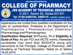jss-mahavidyapeetha-college-of-pharmacy-requires-lecturer-ad-times-ascent-delhi-06-03-2019.png