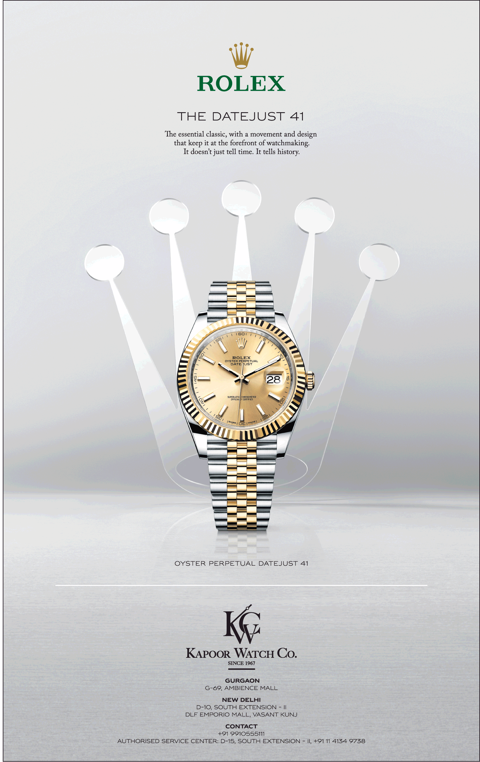 Kapoor Watch Co Rolex The Datejust 41 Ad Advert Gallery