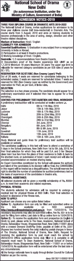 national-school-of-drama-new-delhi-admission-notice-ad-times-of-india-mumbai-14-03-2019.png
