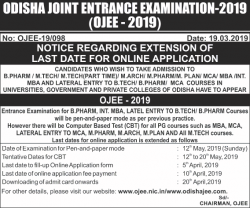 odisha-joint-entrance-examination-2019-ojee-2019-online-application-ad-bombay-times-22-03-2019.png
