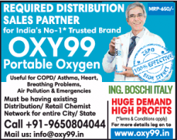 oxy99-portable-oxygen-requierd-distribution-sales-partner-ad-times-of-india-mumbai-14-03-2019.png