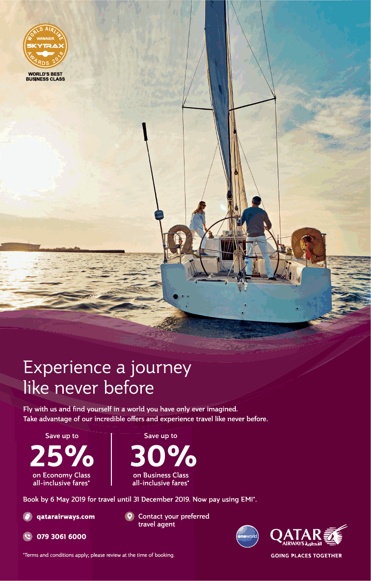 qatar-airways-experience-journey-like-never-before-save-ypto-25%-ad-times-of-india-delhi-26-04-2019.png