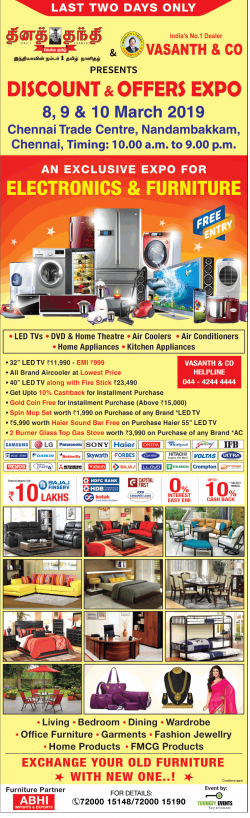 vasanth-and-co-indias-no-1-dealer-all-exclusive-expo-for-electronics-and-furniture-ad-times-of-india-chennai-09-03-2019.png