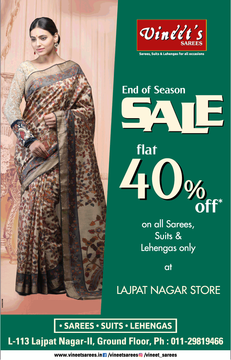vineets-sarees-end-of-season-sale-flat-40%-off-ad-delhi-times-08-03-2019.png