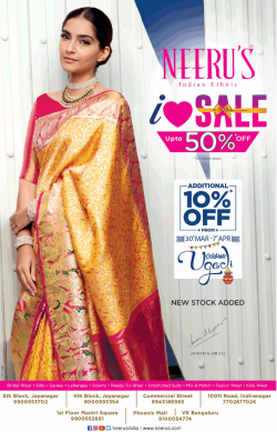 neerus-indian-ethnic-i-love-sale-upto-50%-off-ad-times-of-india-bangalore-30-03-2019.png
