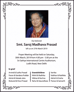 prayer-meeting-smt-saroj-madhava-prasad-ad-times-of-india-delhi-29-03-2019.png