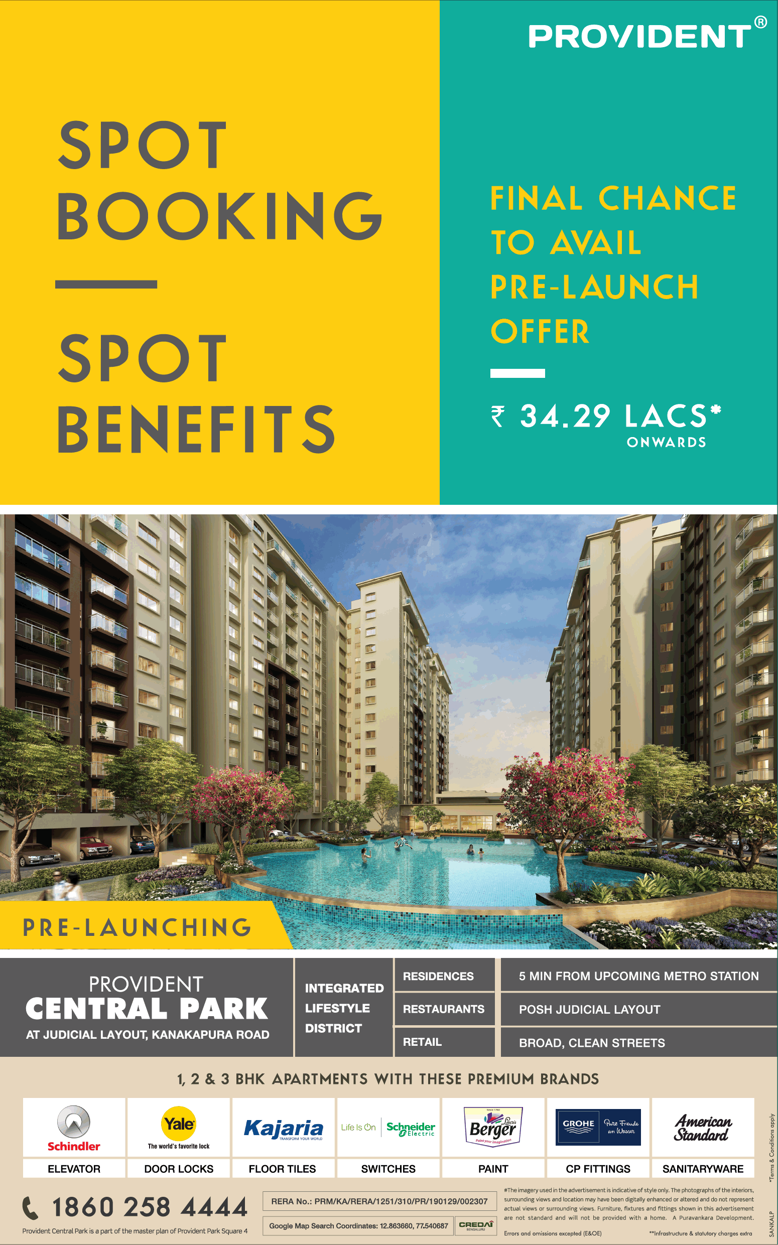 Provident Homes Final Chance To Avail Pre Launch Offer Rs 34.29 Lacs Ad ...