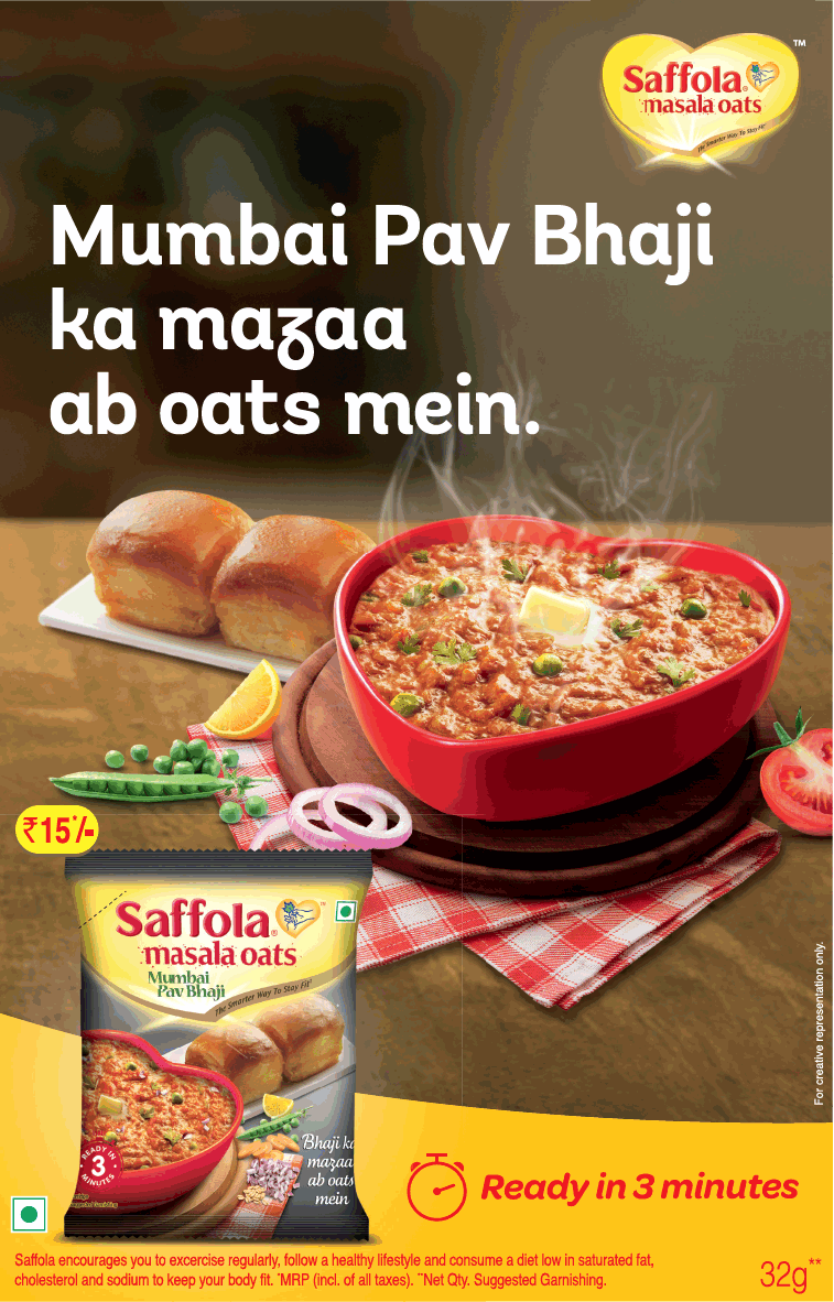 saffola-oats-mumbai-pav-bhaji-ka-mazaa-oats-mein-ad-times-of-india-mumbai-29-03-2019.png