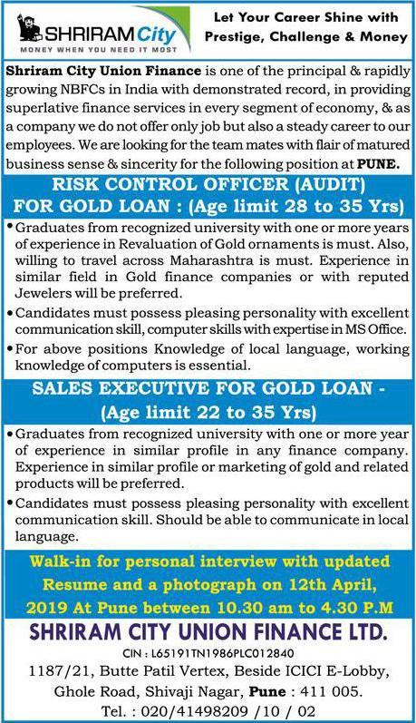 shriram-city-union-financeltd-requires-risk-control-officer-ad-advert