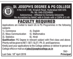 st-josephs-degree-and-pg-college-faculty-required-ad-deccan-chronicle-hyderabad-04-04-2019