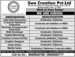 swa-creation-pvt-ltd-requires-tele-sales-executive-ad-sakal-pune-02-04-2019.jpg