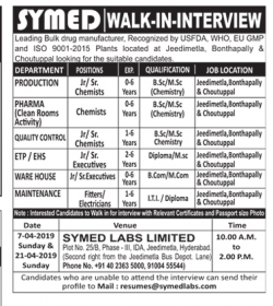 symed-labs-limited-requires-chemists-ad-deccan-chronicle-hyderabad-04-04-2019