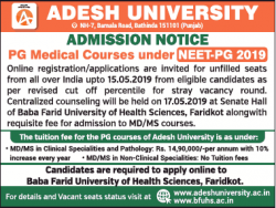 adesh-university-admission-notice-pg-medical-courses-ad-times-of-india-delhi-12-05-2019.png