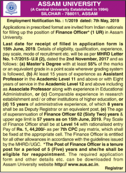 assam-university-invites-applications-for-finance-officer-ad-times-ascent-delhi-15-05-2019.png