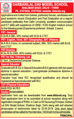darbarilal-dav-model-school-requires-prt-general-ad-times-of-india-delhi-15-05-2019.png