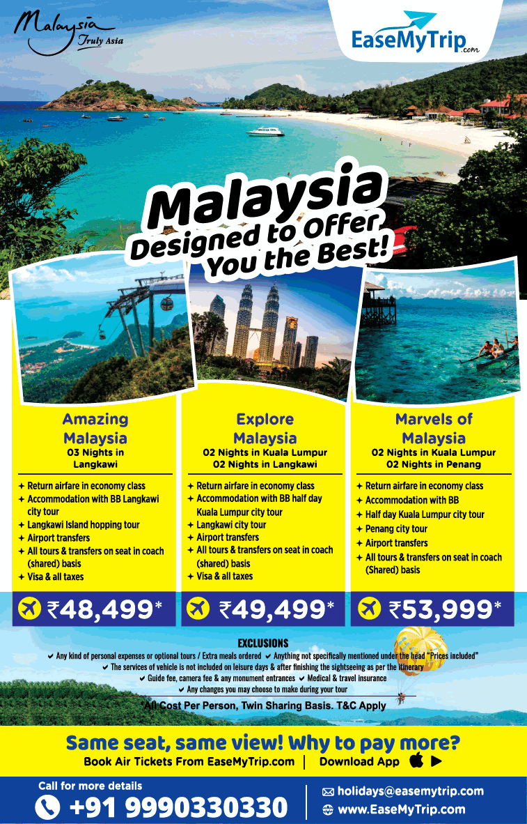 Easemytrip Com Malaysia Designed To Offer You The Best Ad - Advert Gallery