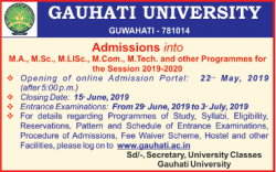 gauhati-university-admissions-into-ma-msc-mlisc-ad-times-of-india-delhi-23-05-2019.png