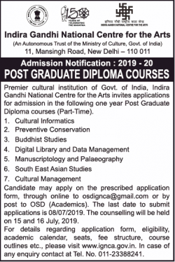 indira-gandhi-national-centre-for-arts-admission-notification-ad-times-of-india-delhi-23-06-2019.png