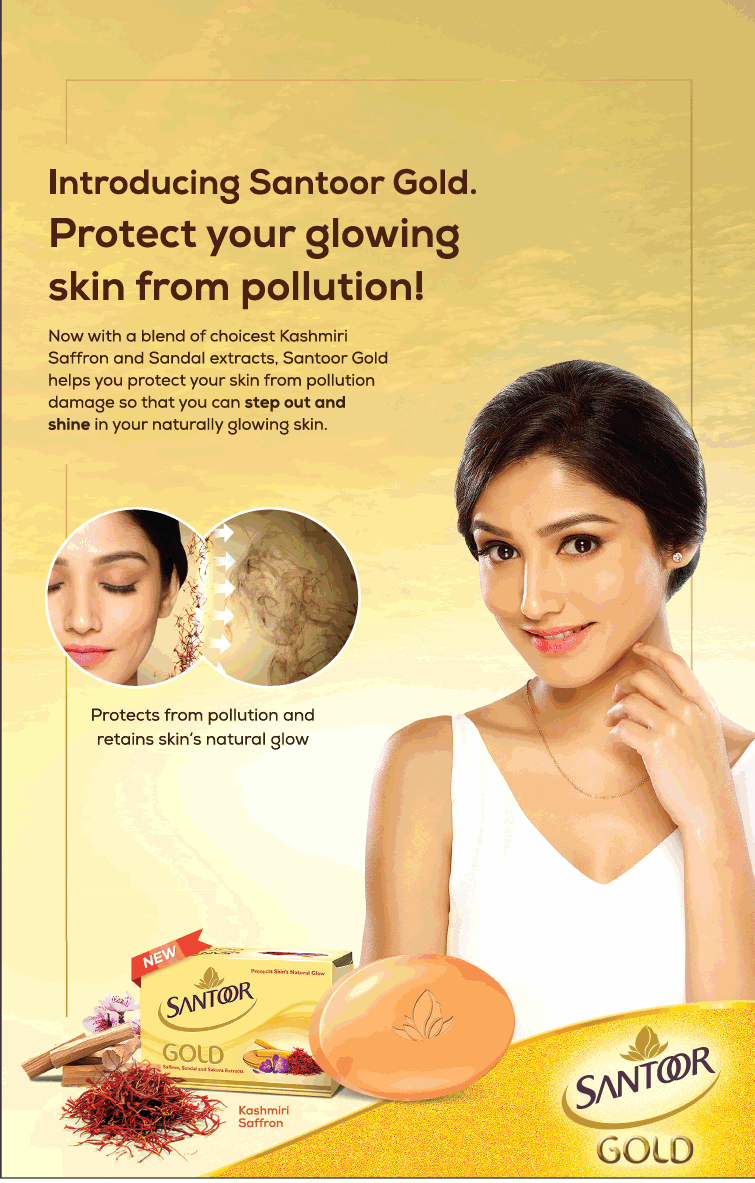 santoor-gold-soap-protecting-your-glowing-skin-from-pollution-ad-times-of-india-bangalore-12-05-2019.png
